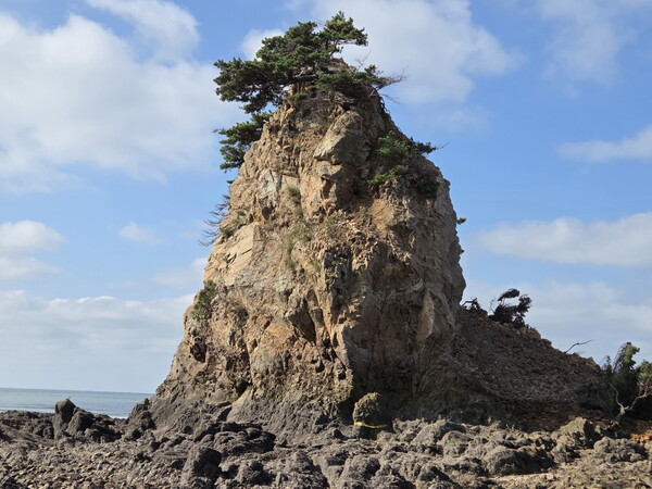 ▲‘할미 할아비 바위’ 일부 붕괴 사고와 관련, 태안군이 즉각적인 안전조치를 실시하고 국가유산청과 함께 신속한 복구 절차를 밟는다. / 사진 태안군