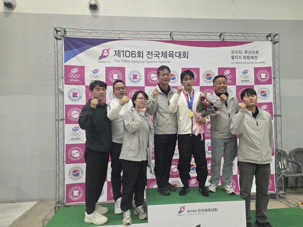 ▲청양군 직장운동경기부 육상·복싱선수단이 23일 막을 내린 제106회 전국체육대회에서 금메달 4개를 획득, 역대 최고의 성적을 거뒀다. / 사진 청양군