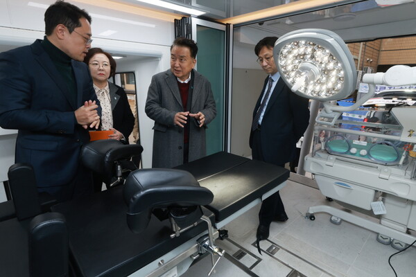 ▲충북형 이동진료서비스 시연회./충북도