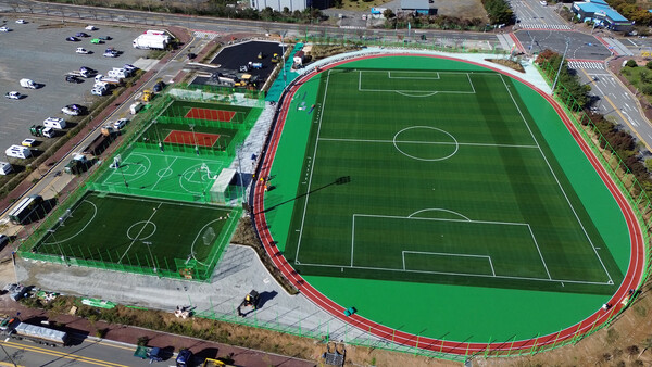 ▲서산테크노밸리 야외체육시설 전경. / 사진 서산시